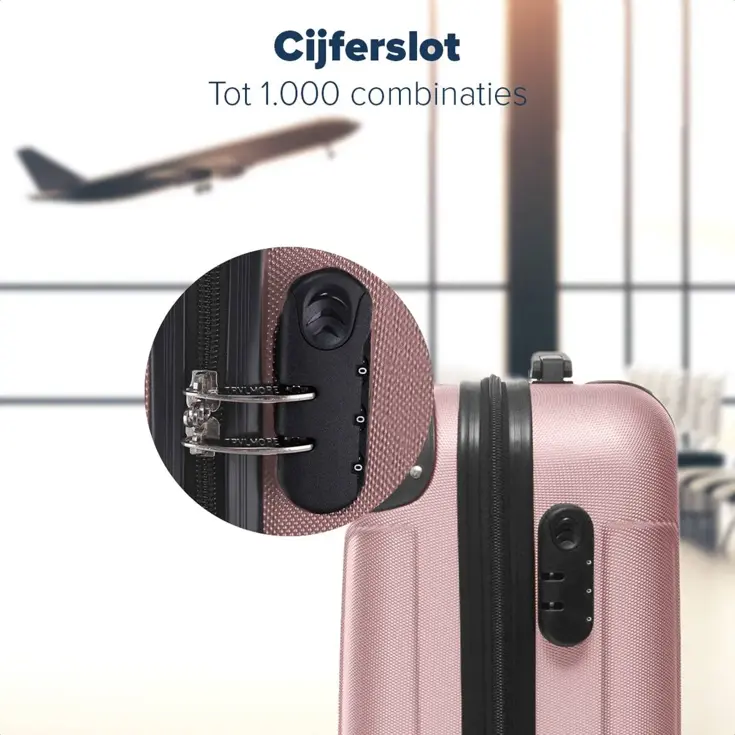 Kofferset – 3 Delig – 38L – Roségoud