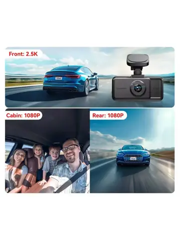 A6 3CH 2K Touch Wifi GPS 64gb dashcam