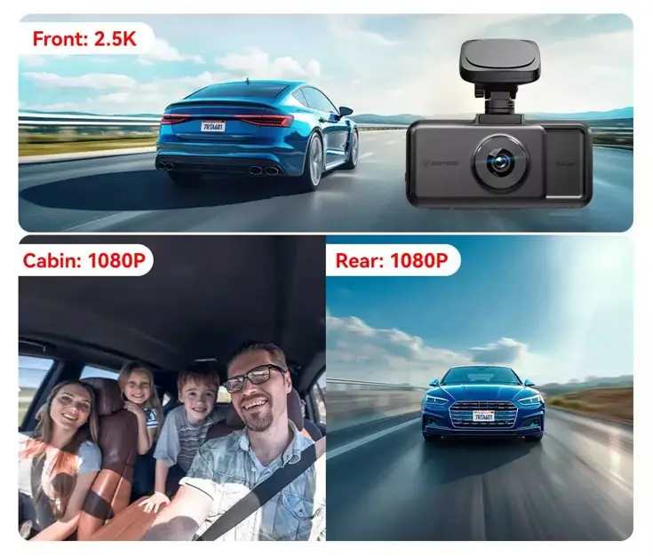 A6 3CH 2K Touch Wifi GPS 64gb dashcam