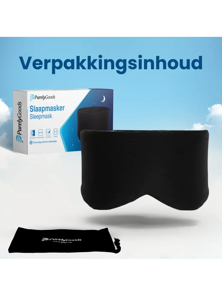 Slaapmasker Katoen - Zwart