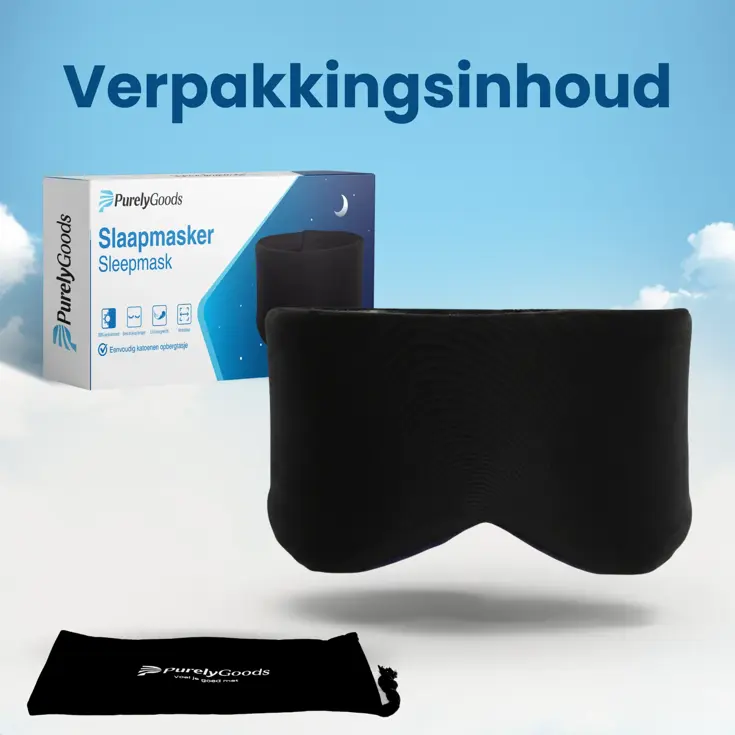 Slaapmasker Katoen - Zwart