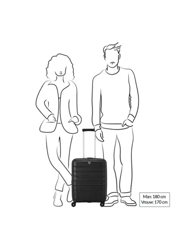 Roncato B-Flying expandable trolley 55 Groen