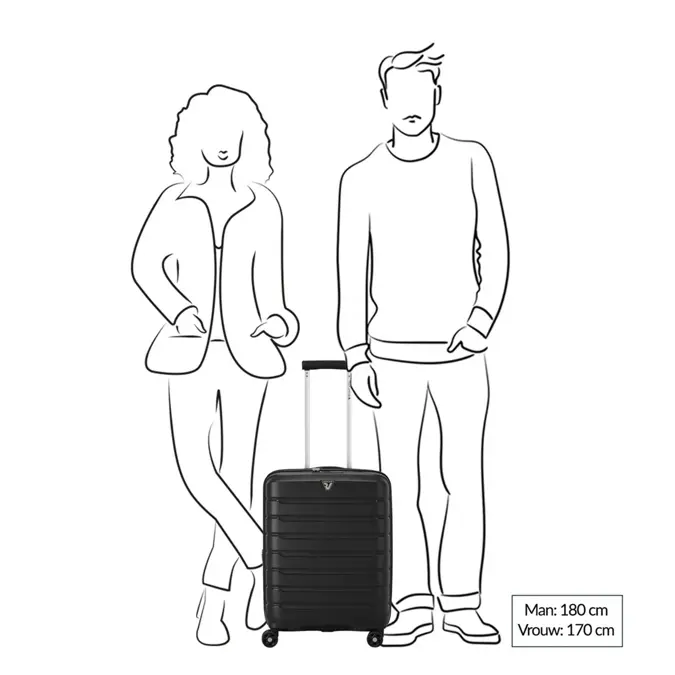 Roncato B-Flying expandable trolley 55 Groen