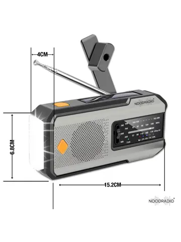 Noodradio Solar Powerbank Opwindbaar