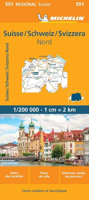 Kaart Regional 551 Zwitserland Noord