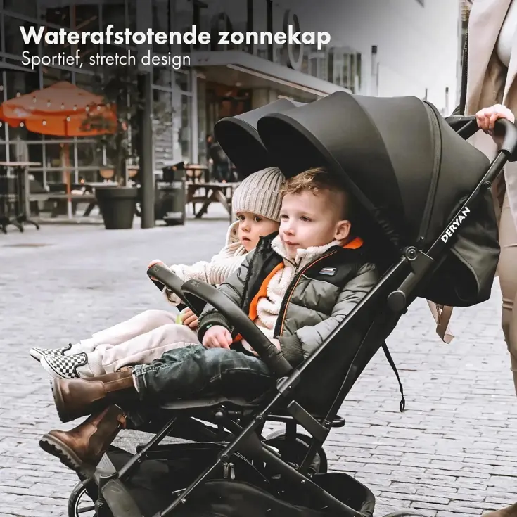 Luxe Rolo X2 XL Dubbele Buggy - Inklapbaar