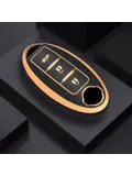 TPU Sleutelhoesje voor Nissan goud A3B