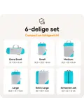 Packing cubes compressie set – 6-delig – Li Blauw