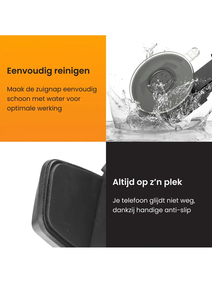 Telefoonhouder Auto voor Raam en Dashboard