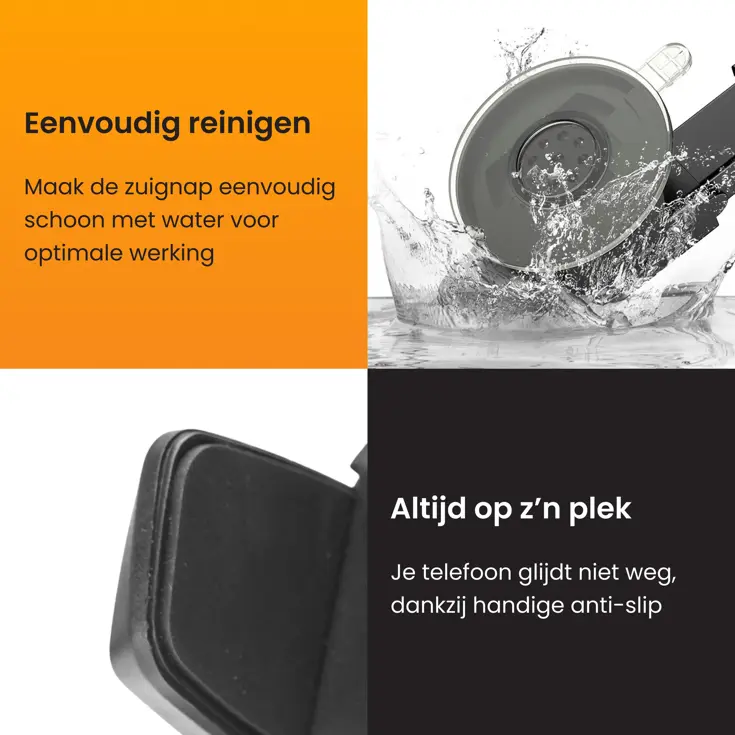 Telefoonhouder Auto voor Raam en Dashboard