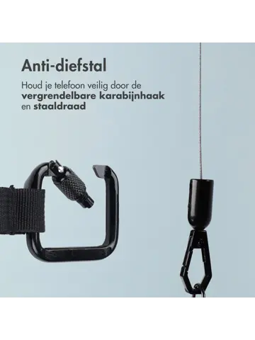 Uittrekbare kabel met karabijnhaak