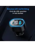 83W Autolader USB-C 65W LED Spanningsmeter
