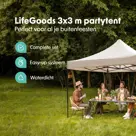 LifeGoods Partytent – 3x3 m
