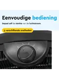 Vloerventilator 50 cm – 3 snelheden – kantelbaar