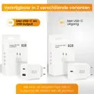 Krachtige 20W USB A & USB C Adapter Wit