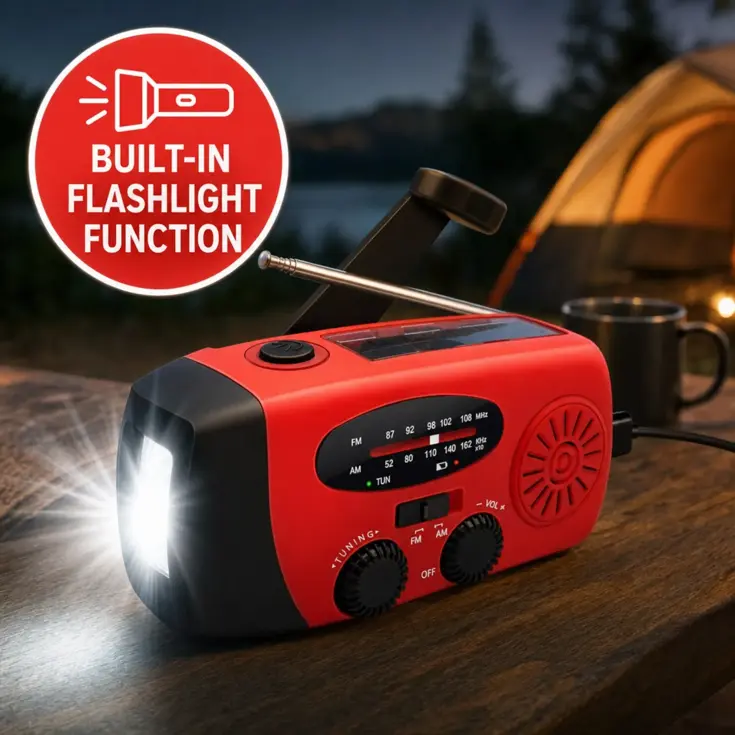 Opwindbare Noodradio met Powerbank 2000 mAh