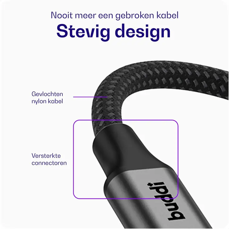 Flex 3.5mm Jack Aux Audio Kabel 1M Zwart