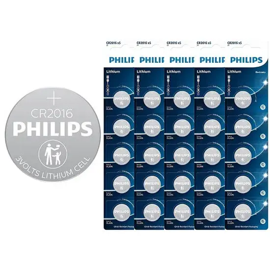 Philips CR2016 batterijen - 25 stuks