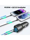 60W Autolader USB-C & USB-A Power Delivery
