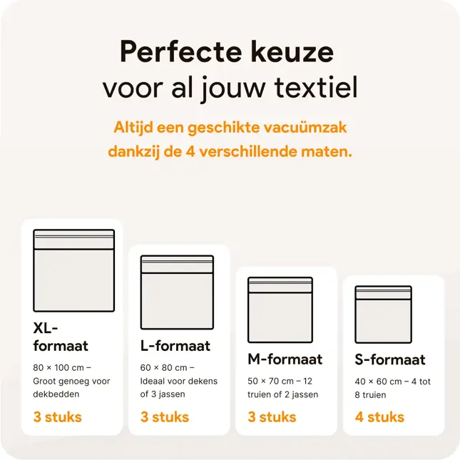Vacuumzakken kleding & dekbedden – 14-delige set