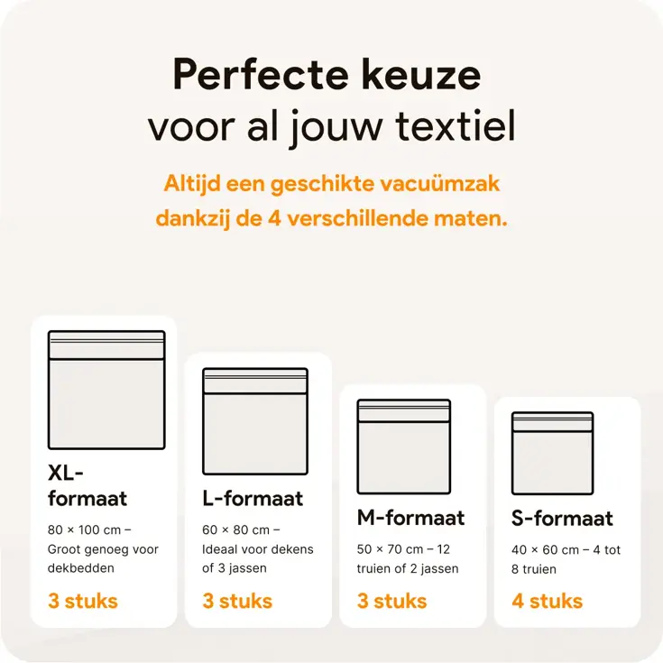 Vacuumzakken kleding & dekbedden – 14-delige set