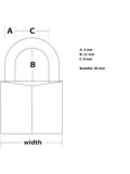Hangslot - 20mm - O3mm