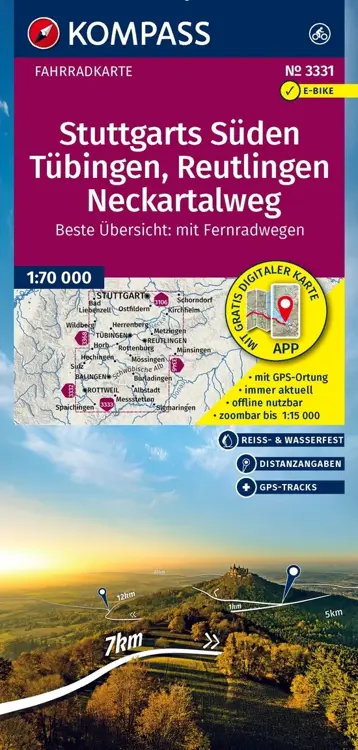 Fietskaart FK 3331 Stuttgarts Süden