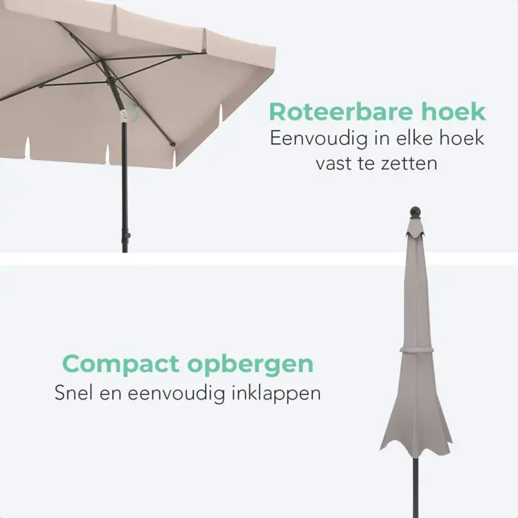 Parasol – 200x125cm – Taupe