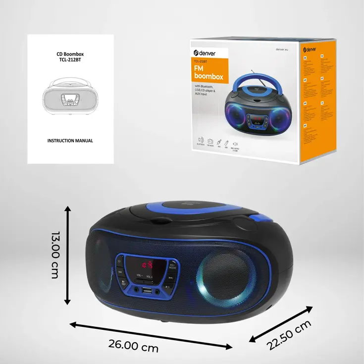 CD speler FM-Radio Bluetooth Lichteffecten