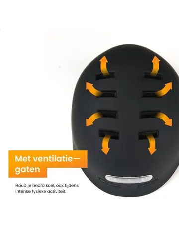 R2B Fietshelm met LED-verlichting - Maat XL