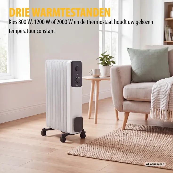 Olieradiator - Elektrische Kachel - 1500W