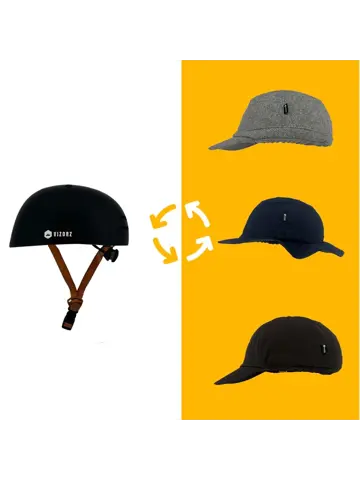 Vizorz SwitchCap fietshelm - Red shiny classic