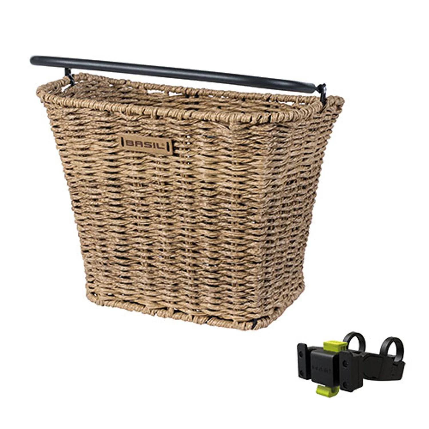 Basil  Fietsmand Bremen Rattan Look met KF  Bruin main product image