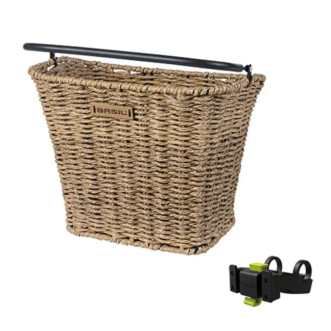 Basil Fietsmand Bremen Rattan Look met KF