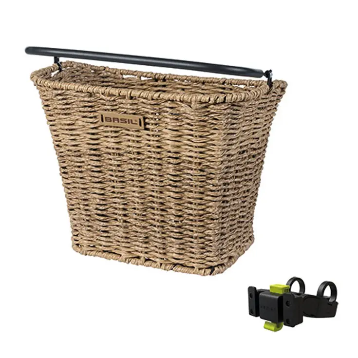 Basil Fietsmand Bremen Rattan Look met KF