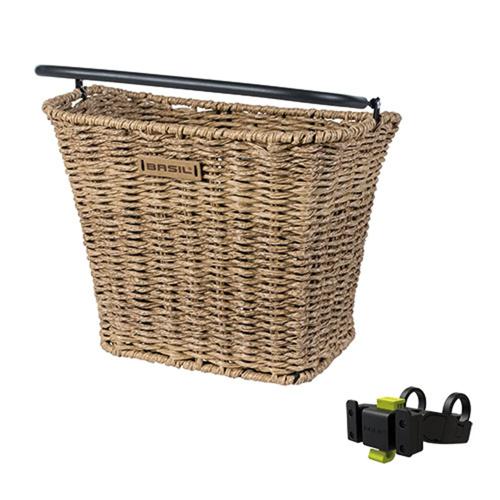 Basil Fietsmand Bremen Rattan Look met KF