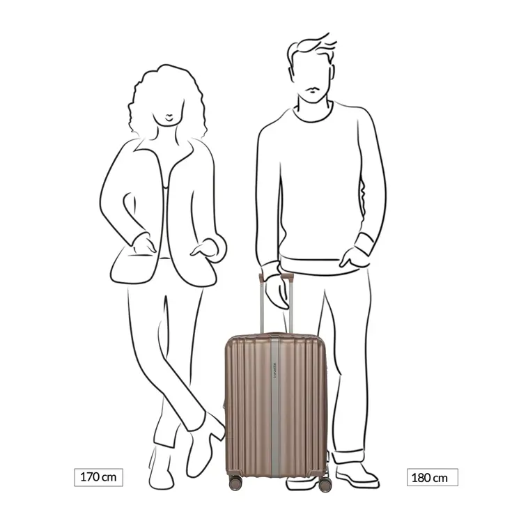 Travelite Paros 4W Trolley M cappuccino |63 L