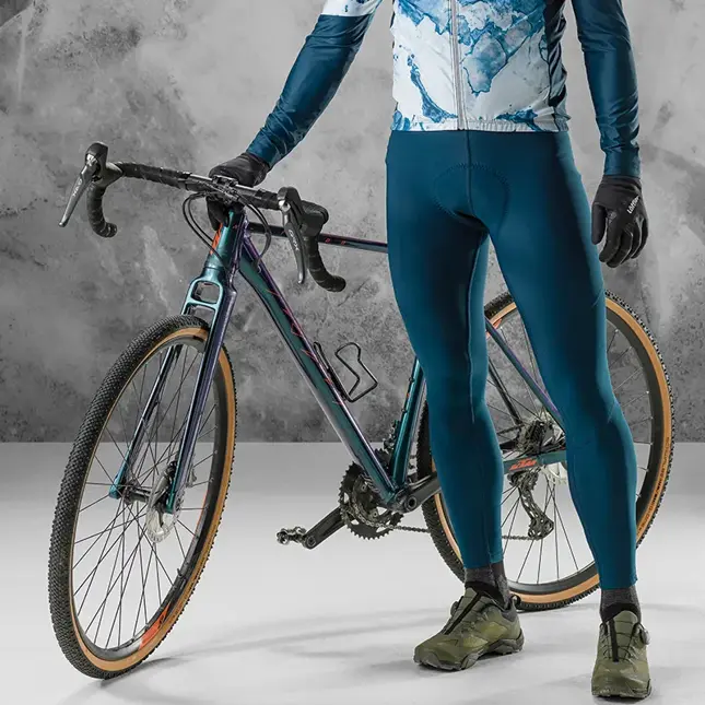 Fietsbroek met bretels Thermo heren