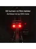 Achterlicht Fiets met smart remlicht 60 lumen
