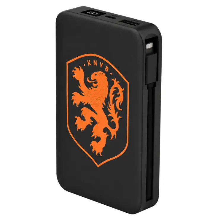 KNVB Powerbank 10.000 mAh met geïntegreerde kabels