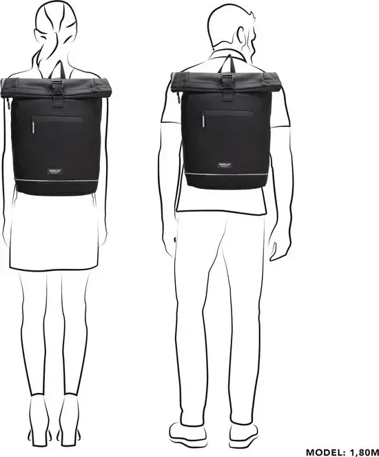 Beagles - Bicycle - Fietstas met rolltop