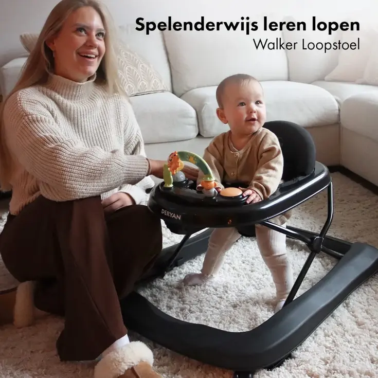 Luxe 2-in-1 Loopstoel - Inklapbaar - Met speelset