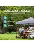 Partytent met Zijwanden – 3x3 m – Donkergrijs