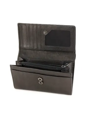 Sweety - XL portemonnee - Leer - Drukknoop