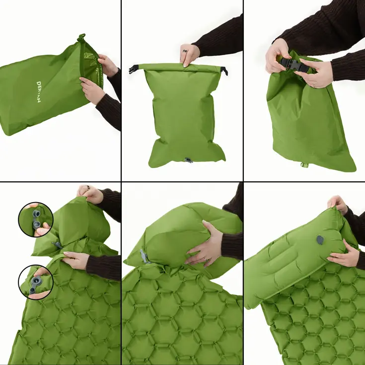 Opblaasbaar campingbed - Met draagtas - 1 persoons