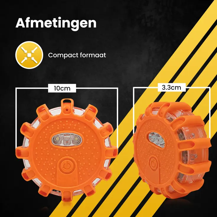 Oranje LED waarschuwingslamp 1 stuks