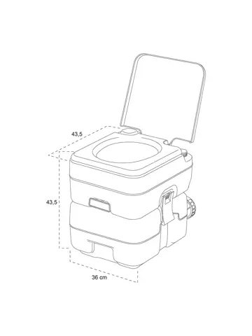 ProPlus Draagbaar Toilet - tank 10 L