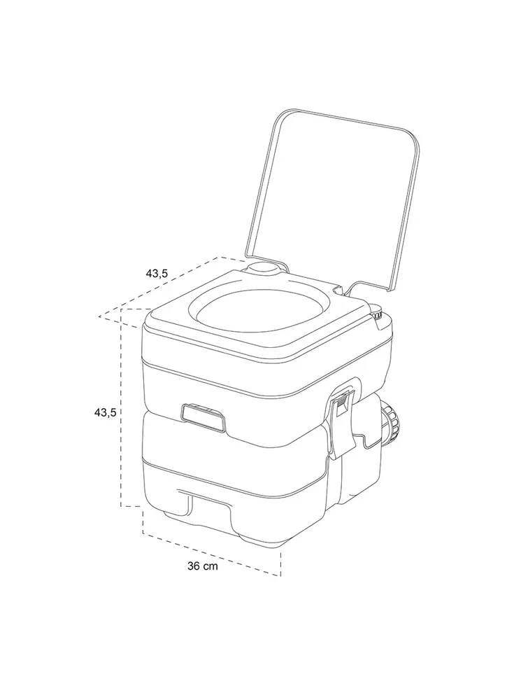 ProPlus Draagbaar Toilet - tank 10 L
