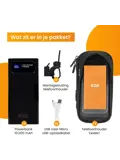 Telefoonhouder Fiets +Powerbank 10000 mAh