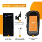 Telefoonhouder Fiets +Powerbank 10000 mAh